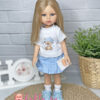 Кукла Карла в голубой юбке