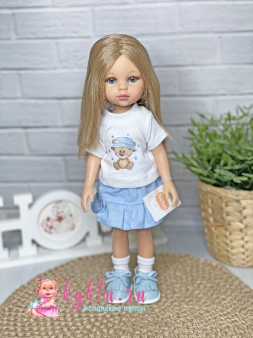 Кукла Карла в голубой юбке