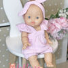 Кукла Горди европейка в комплекте из муслина розового цвета