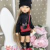 Кукла Карла рапунцель в черном костюме с аксессуарами