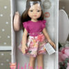 Кукла Лиу в розовом топе и юбке с цветами