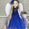 Кукла Карла рапунцель в длинном синем платье