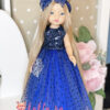 Кукла Маника в длинном синем платье