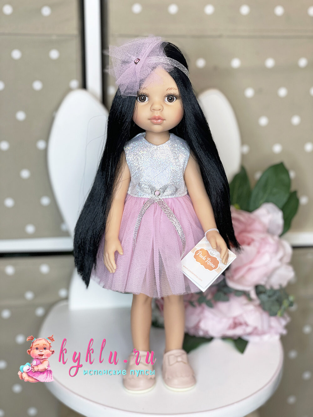 Кукла Карина в розовом платье 32 см от Paola Reina