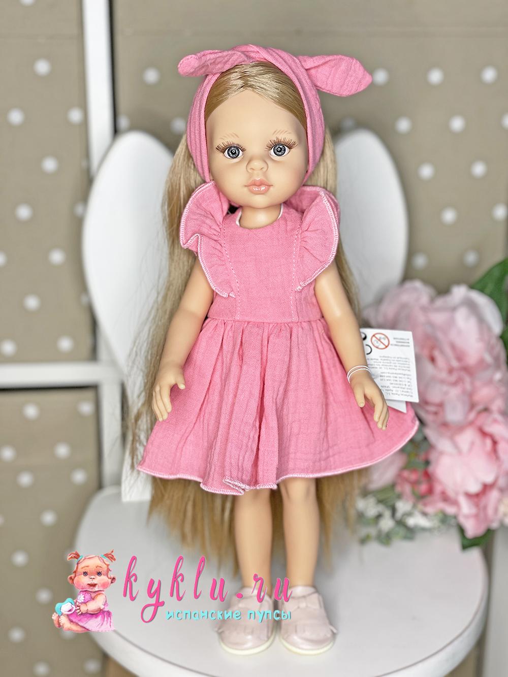 Кукла Карла рапунцель в розовом платье